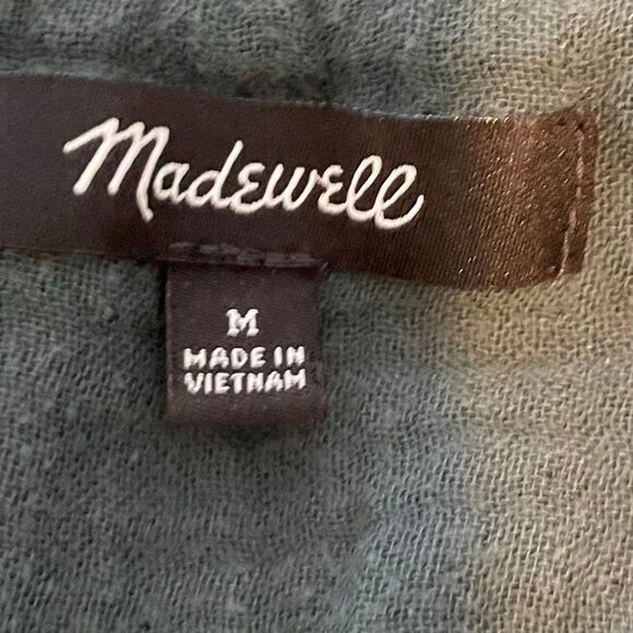 Madewell Lightspun Evert Top Midnight Green Gauzy Heavyweight Knit M - Picture 7 of 11